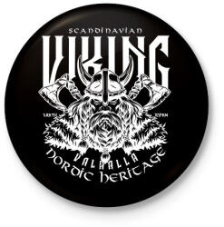 printfashion viking - Kitűző, hűtőmágnes - Fekete (13742910)
