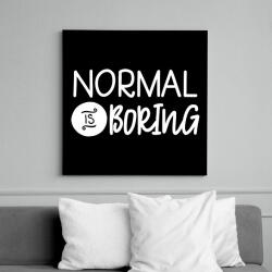 printfashion normal is borring - Vászonkép - Fekete (6651625)