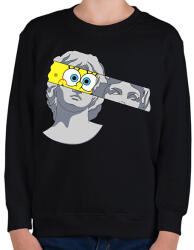 printfashion Szobor spongyabob - Gyerek pulóver - Fekete (13998782)