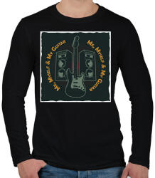printfashion Me, Myself & My Guitar - Férfi hosszú ujjú póló - Fekete (6369817)
