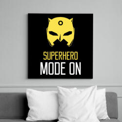 printfashion SUPERHERO MODE ON - Vászonkép - Fekete (11481620)