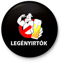 printfashion Legényirtok - Kitűző, hűtőmágnes - Fekete (7268139)