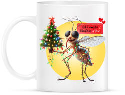 printfashion All I want for Christmas is You! - Vicces karácsonyi szúnyog - Bögre - Fehér (15265716)