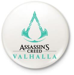 printfashion Assassins Creed - Valhalla - Kitűző, hűtőmágnes - Fehér (5086829)