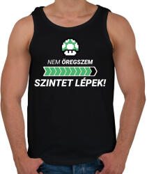 printfashion Nem öregszem! Szintet lépek! - Férfi atléta - Fekete (11449771)