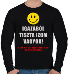 printfashion izmos vagyok - Férfi pulóver - Fekete (2250869)