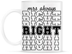 printfashion Mrs always right páros 1 - Bögre - Fehér (6077787)