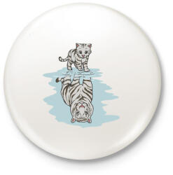 printfashion Cicából tigris - Kitűző, hűtőmágnes - Fehér (4128463)