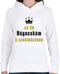 printfashion Az én húgocskám - Női kapucnis pulóver - Fehér (3618476)