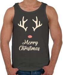 printfashion Rénszarvaska - Férfi atléta - Sötétszürke (5618888)