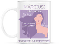 printfashion Márciusi lány vagyok2 - Bögre - Fehér (6235586)