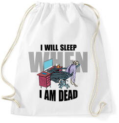 printfashion I will sleep - Sportzsák, Tornazsák - Fehér (7445156)