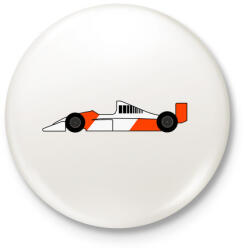 printfashion Forma 1 car - Kitűző, hűtőmágnes - Fehér (3082139)