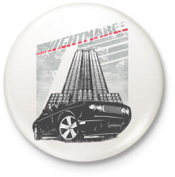 printfashion Amerikai retro sportautó 3 - Kitűző, hűtőmágnes - Fehér (4667683)