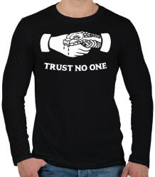 printfashion Trust no one! - Férfi hosszú ujjú póló - Fekete (2362205)