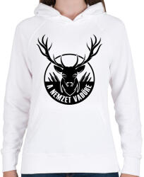 printfashion A nemzet vadőre - Női kapucnis pulóver - Fehér (2769794)