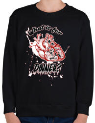 printfashion Mi lesz vacsorára? - Gyerek pulóver - Fekete (9334922)