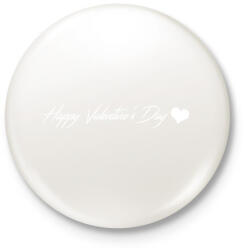 printfashion Happy Valentines day 01 - Kitűző, hűtőmágnes - Fehér (11665882)