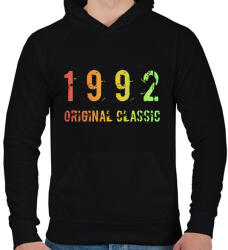 printfashion 1992 - Férfi kapucnis pulóver - Fekete (4567849)