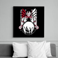 printfashion Attack On TItan - Vászonkép - Fekete (6651814)