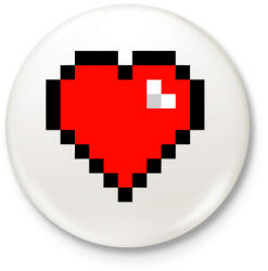 printfashion Minecraft Hearth - Kitűző, hűtőmágnes - Fehér (3088688)