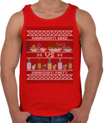 printfashion KARÁCSONYI EBÉD VS. PARTY - Férfi atléta - Piros (9554509)