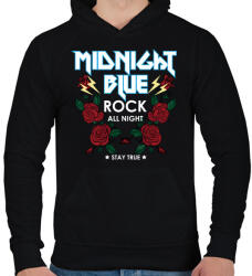 printfashion Rock rozsák - Férfi kapucnis pulóver - Fekete (3143974)