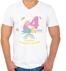 printfashion Én vagyok a legjobb - Férfi V-nyakú póló - Fehér (7946229)