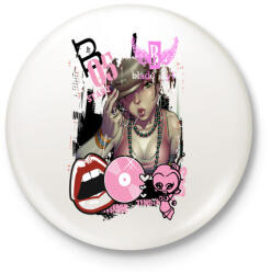 printfashion B 05 - Kitűző, hűtőmágnes - Fehér (3075251)