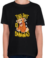 printfashion Banános maki - Gyerek póló - Fekete (803972)