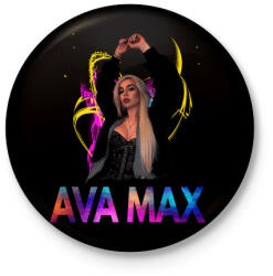 printfashion AVA MAX 4 - Kitűző, hűtőmágnes - Fekete (3103211)
