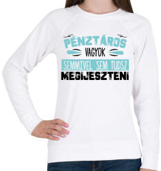 printfashion Pénztáros vagyok - Női pulóver - Fehér (8806415)