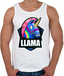 printfashion Fortnite LLÁMA - Férfi atléta - Fehér (965340)