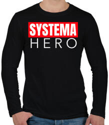 printfashion SYSTEMA HERO - Férfi hosszú ujjú póló - Fekete (9465300)