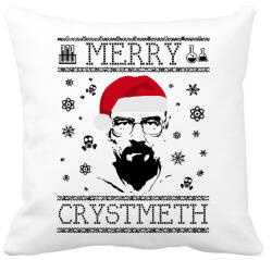 printfashion merry crystmeth - Párnahuzat, Díszpárnahuzat - Fehér (1984270)