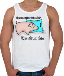 printfashion Nem mondok szóvicceket egy párnaPig - Férfi atléta - Fehér (15849326)