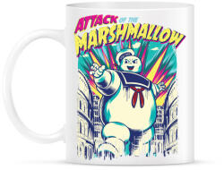 printfashion Mályvacukros támadás - Bögre - Fehér (787869)