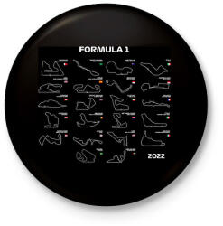 printfashion Formula 1 2022 - Kitűző, hűtőmágnes - Fekete (7210623)