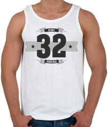 printfashion b-day-32-dark-lightgrey - Férfi atléta - Fehér (509948)