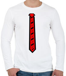 printfashion nyakkendo_cartoon - Férfi hosszú ujjú póló - Fehér (4299676)