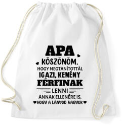 printfashion Köszönöm apa - fekete - Sportzsák, Tornazsák - Fehér (16163171)
