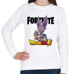 printfashion Beerus - Fortnite - Női pulóver - Fehér (8256659)