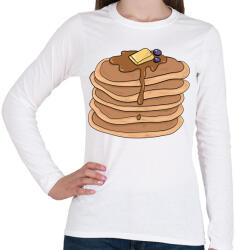printfashion Amerikai palacsinta - Női hosszú ujjú póló - Fehér (14111427)