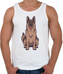 printfashion Németjuhász - Férfi atléta - Fehér (5224054)