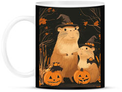 printfashion Halloween-i Capybara Család - Bögre - Fekete (16708921)