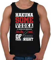 printfashion Hakuna some Vodka - Férfi atléta - Fekete (2396726)