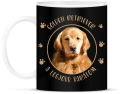 printfashion Golden retriever - Legjobb barátom - Bögre - Fekete (7174277)