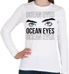 printfashion Oceana eyes - Női hosszú ujjú póló - Fehér (1983972)