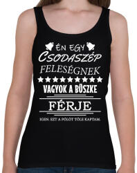 printfashion Büszke férj - Női atléta - Fekete (2038790)