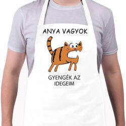 printfashion Anya vagyok, gyengék az idegeim - Kötény - Fehér (15117389)